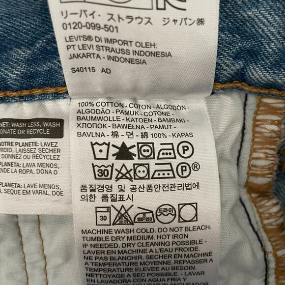 Levi's 501 Mid Rise Denim Light Wash Button-Fly Casual Skinny Jeans Blue 25 - Picture 10 of 10